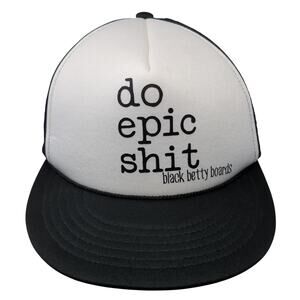 Do Epic S**t Black Betty Boards Snapback Rope Trucker Hat Black Mesh Back